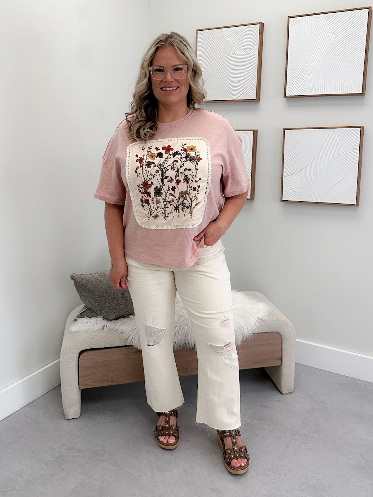 Avril Tee in Dusty Rose