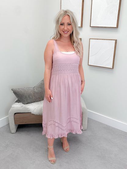 Voile and Lace Midi Slip Dress by Free People