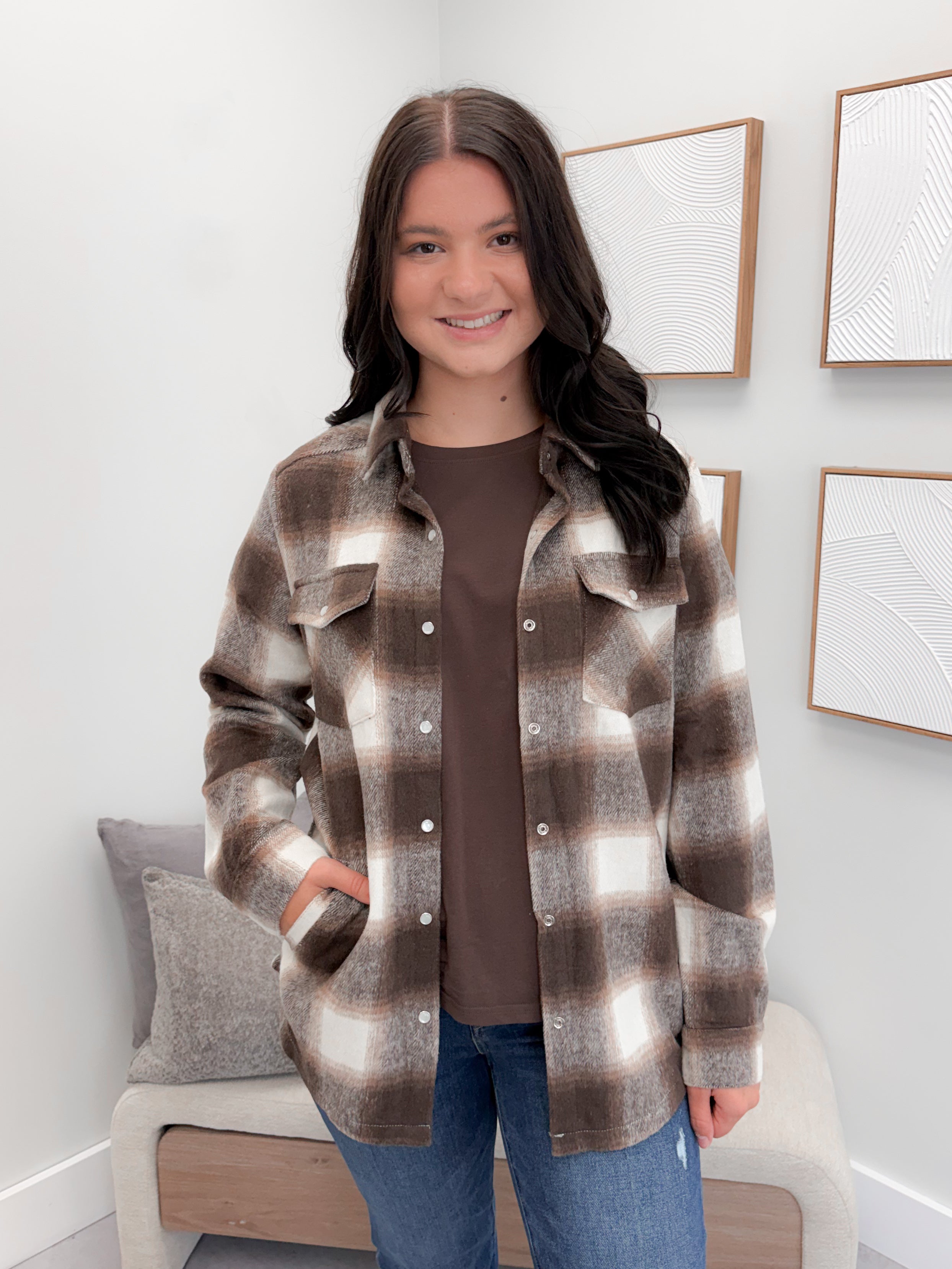 Laith Shacket in Brown