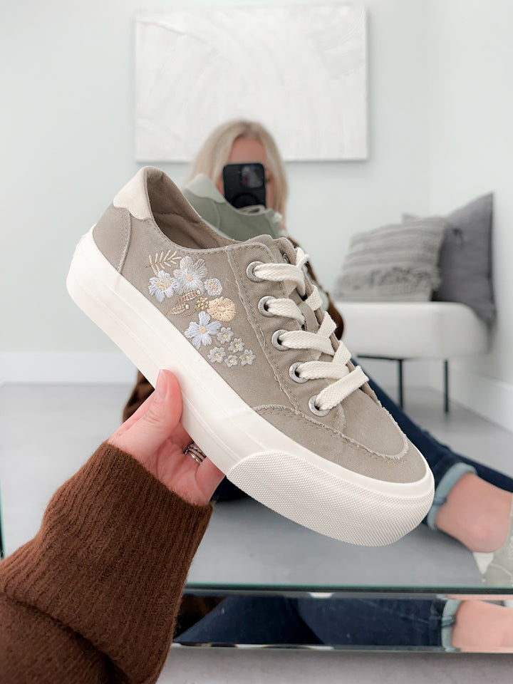 Sadie Sun Platform Sneaker in Grey Mist by Blowfish