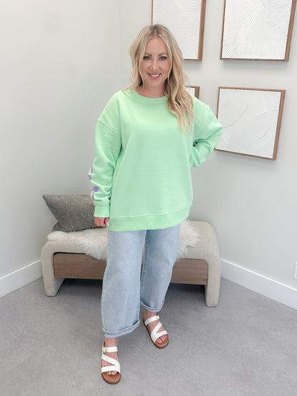 Love Yourself Pullover in Mint