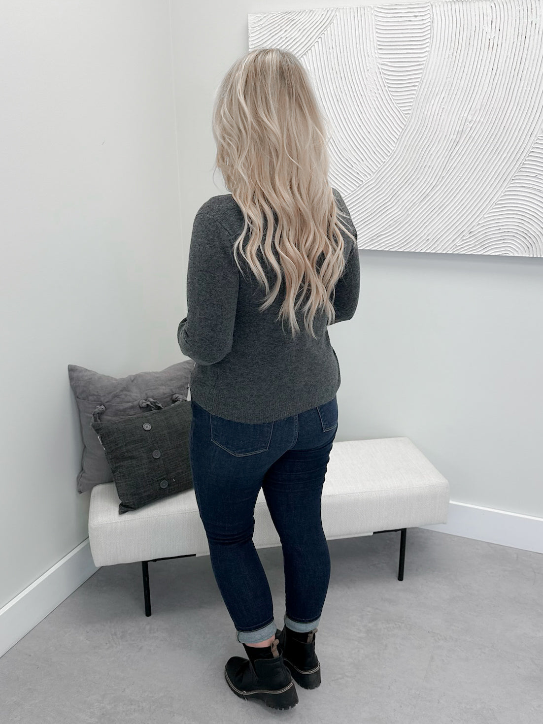 Chloe Cardigan in Charcoal