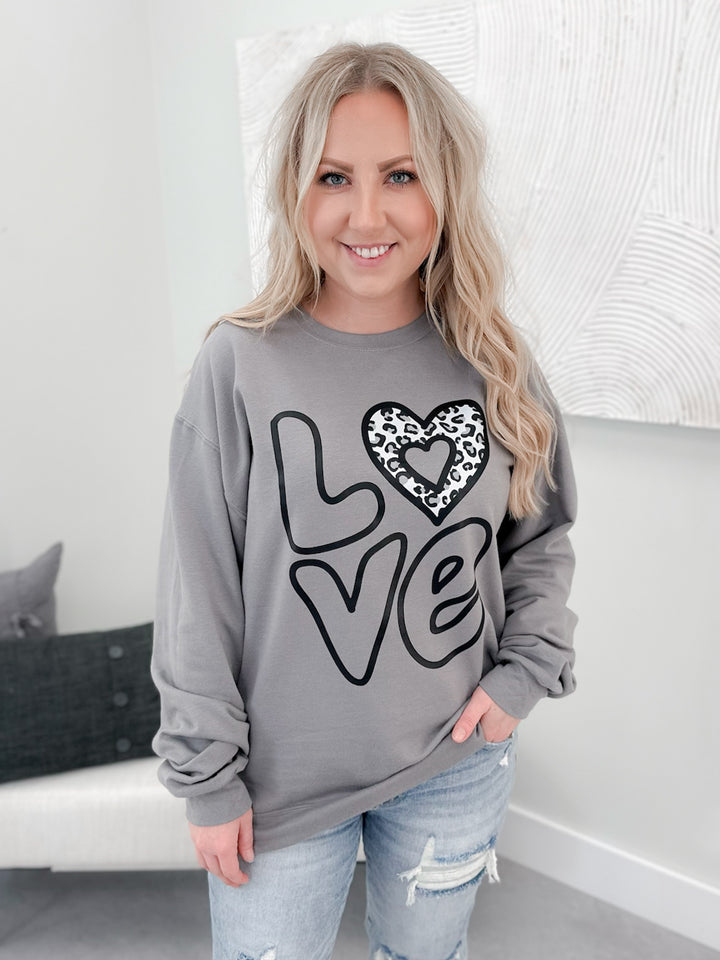 Leo Love Pullover in Grey by Ash + Antler