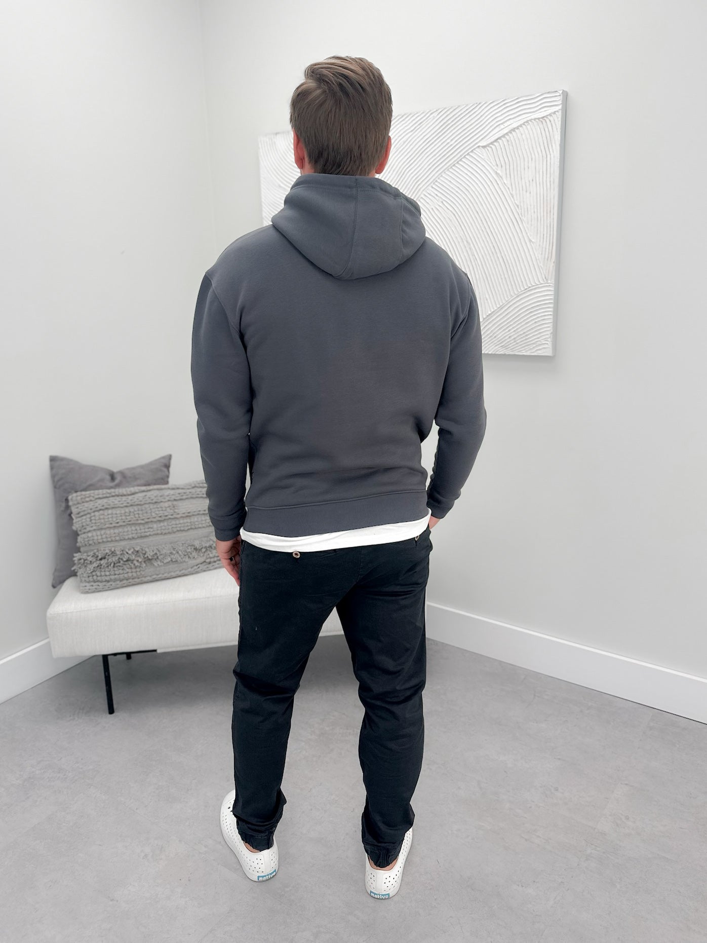 Callum Mens Hoodie in Iron