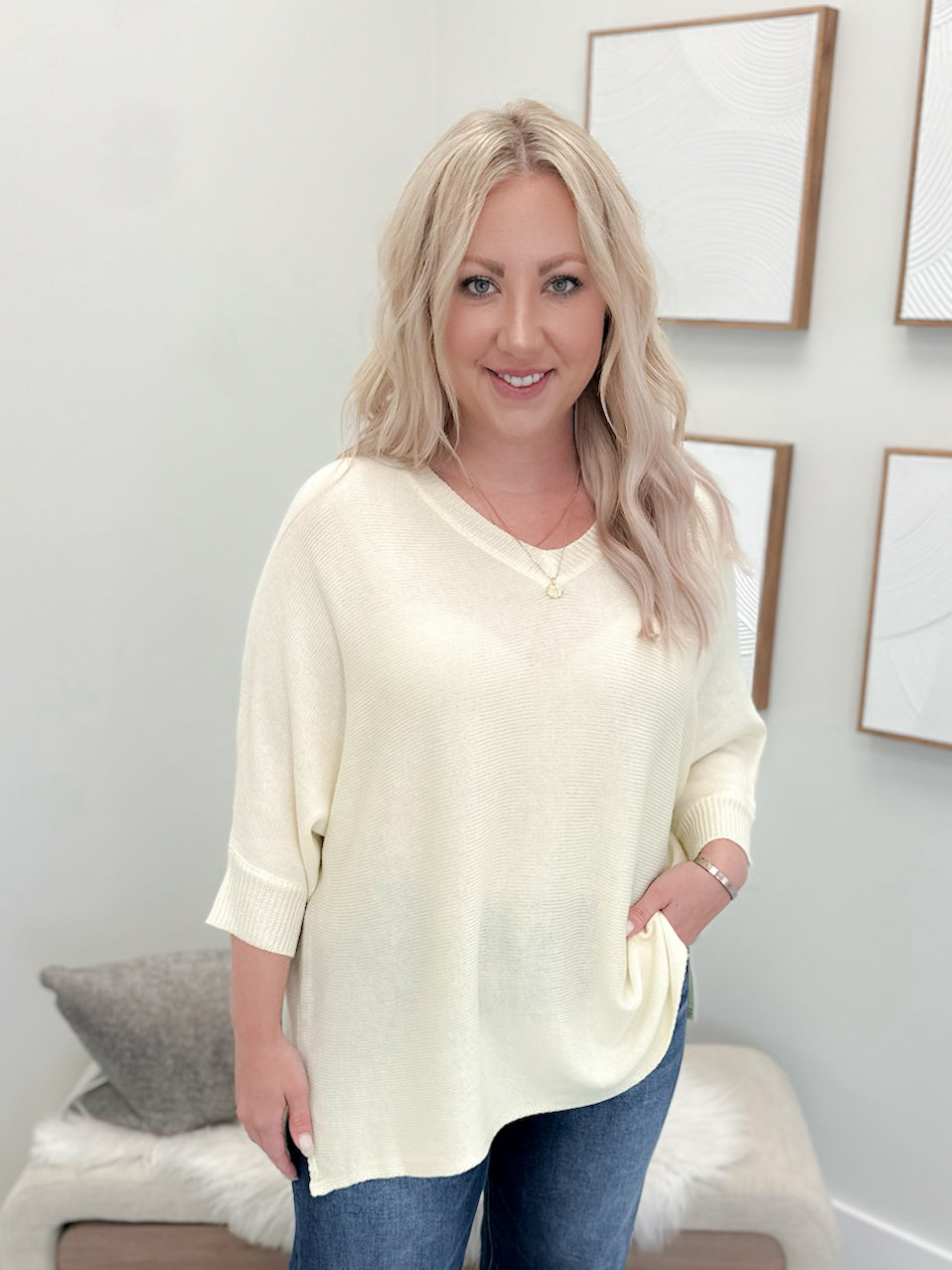 Gabby Sweater in Buttermilk