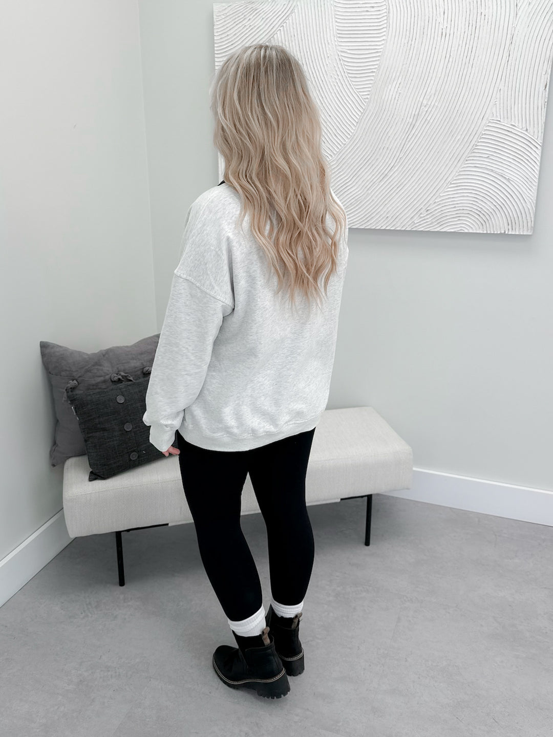 Hallie Pullover in Heather Grey