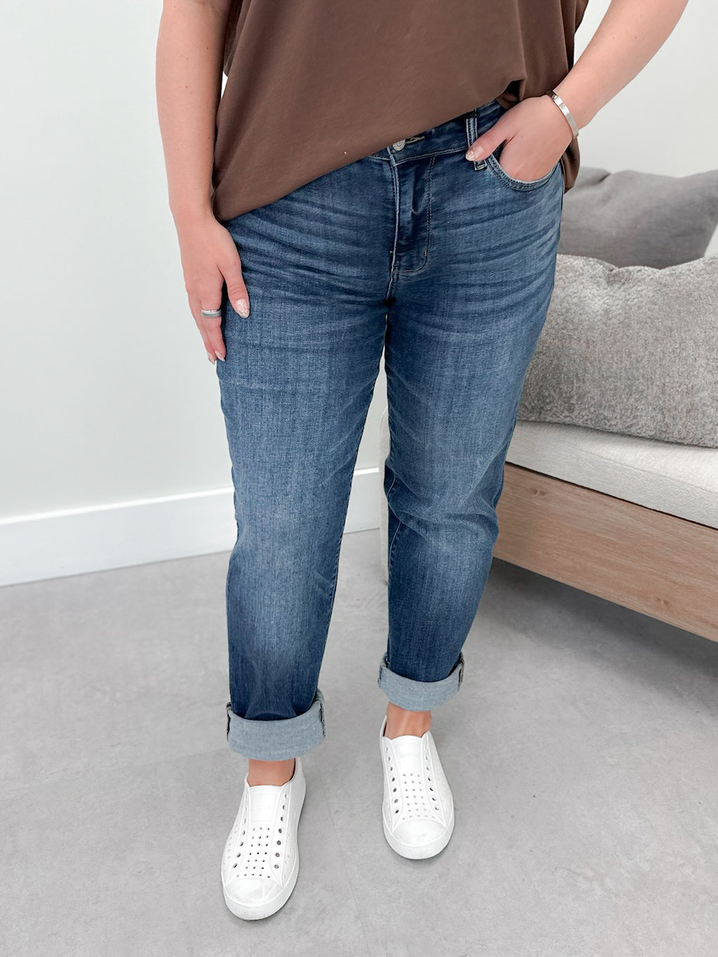 Cody Boyfriend High Rise Jeans by Judy Blue