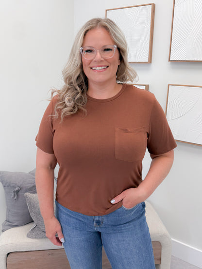 Evelina Tee in Chestnut