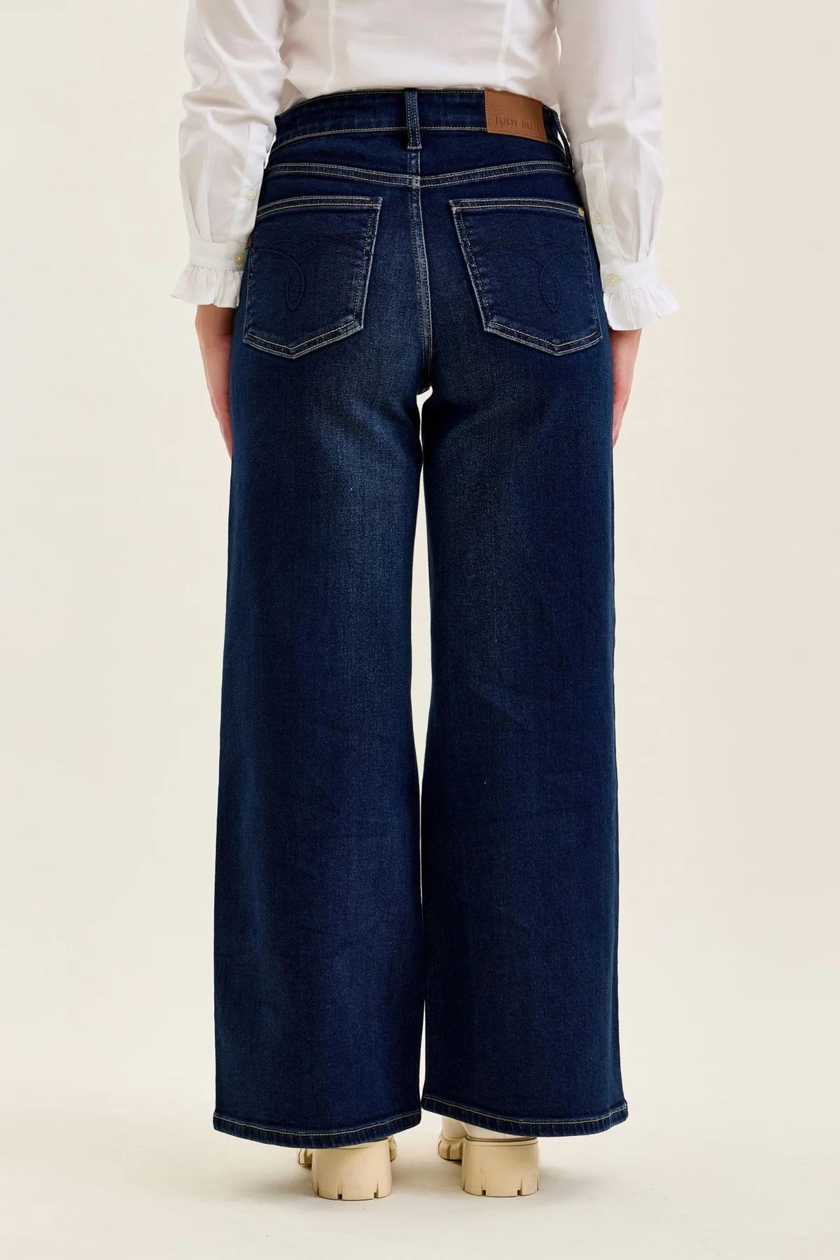 Rayne Wide Leg High Rise PETITE Jeans by Judy Blue