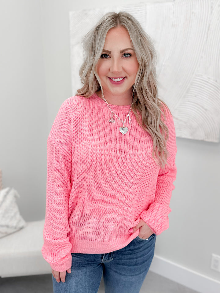 Kelly Sweater in Bright Pink