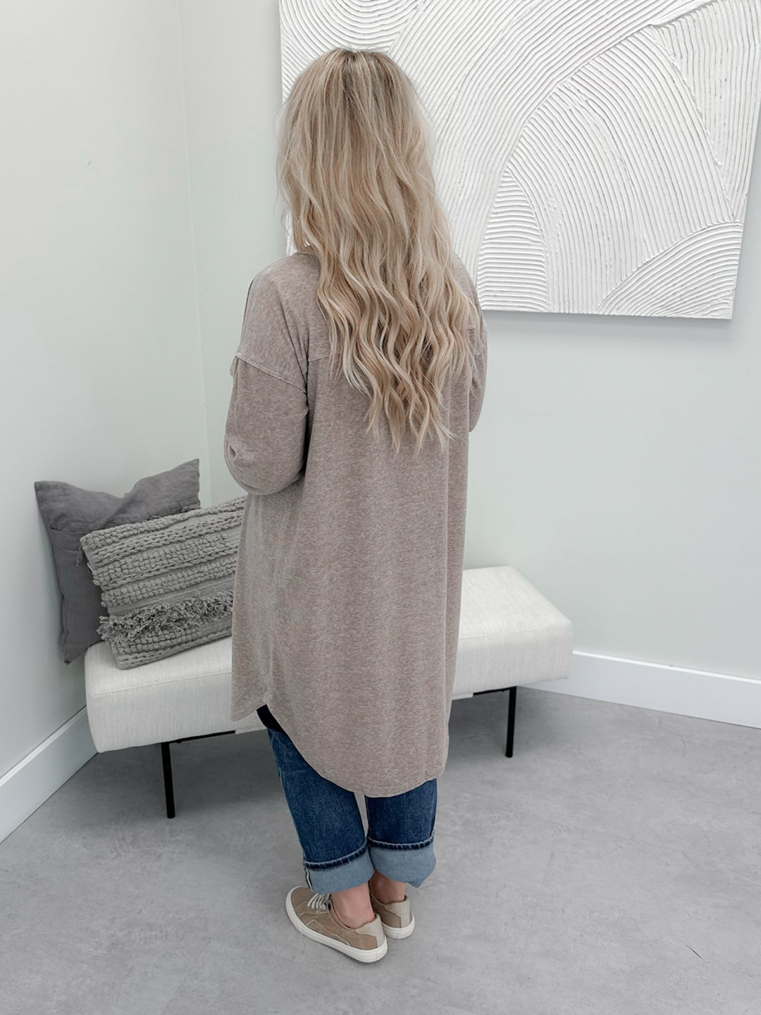 Kerri Long Shacket in Mocha