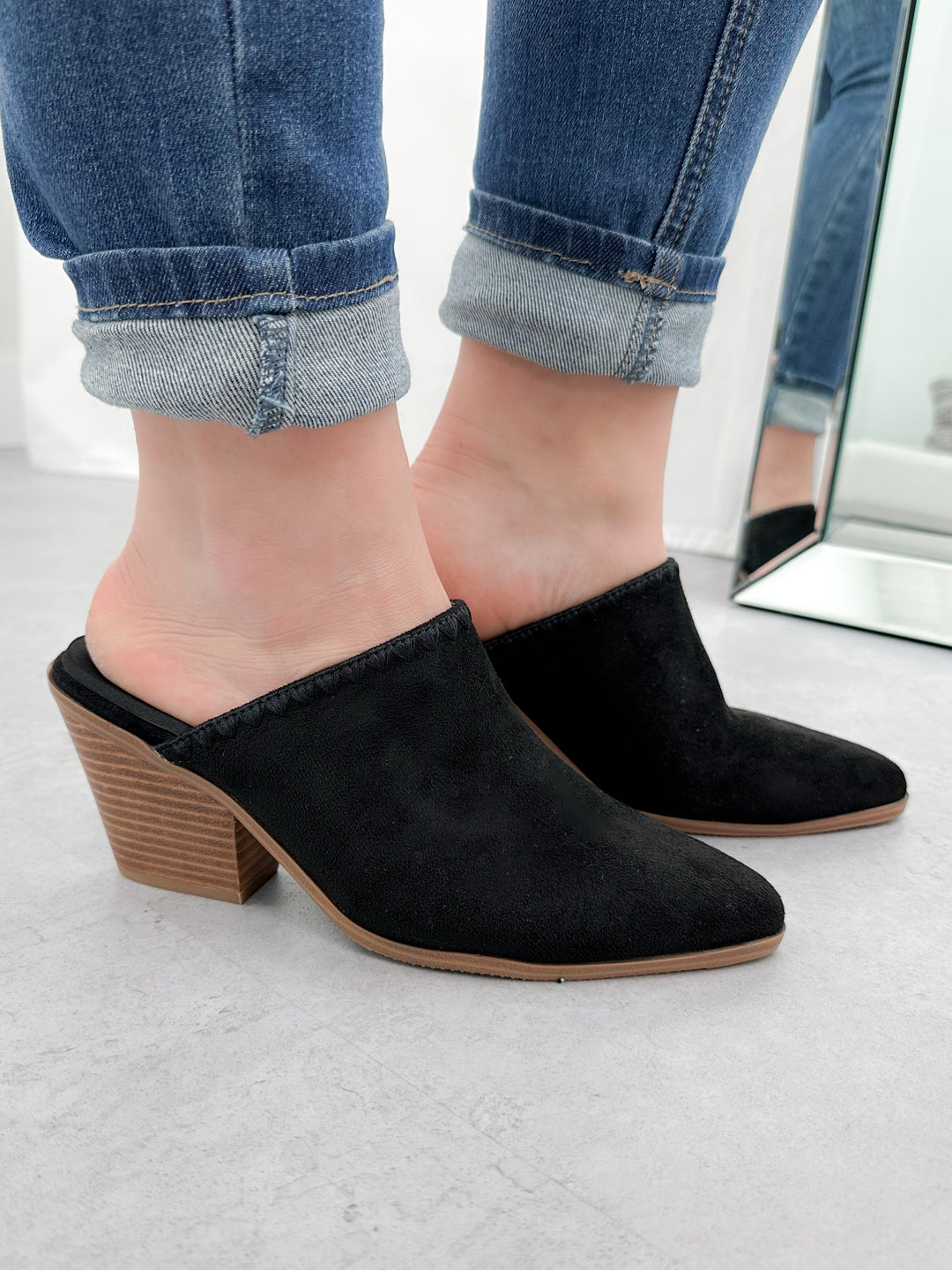 Sizzle Mule in Black by Corkys