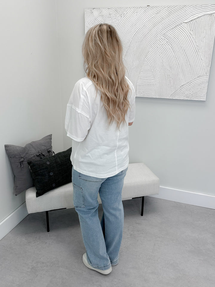 Fritz Pocket Tee in White