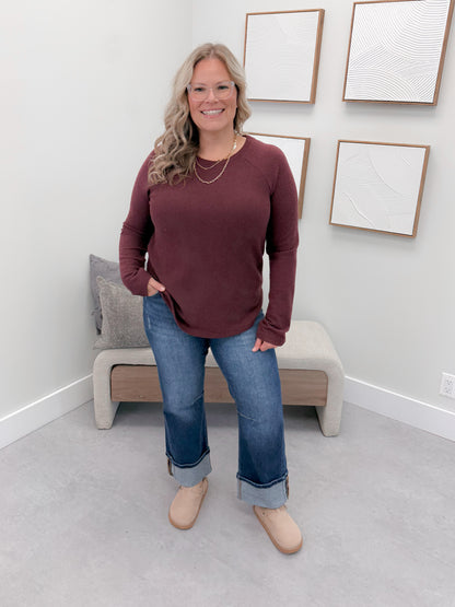 Kalan Long Sleeve in Black Cherry