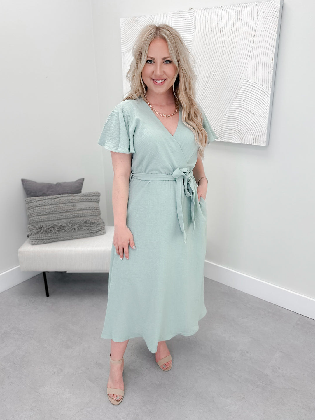 Maura Dress in Sage