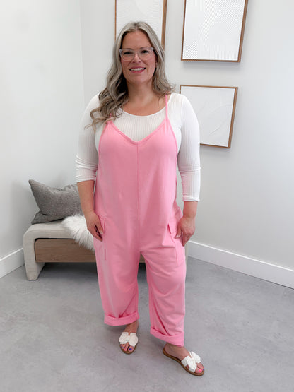 Rowan Jumpsuit in Washed Pink