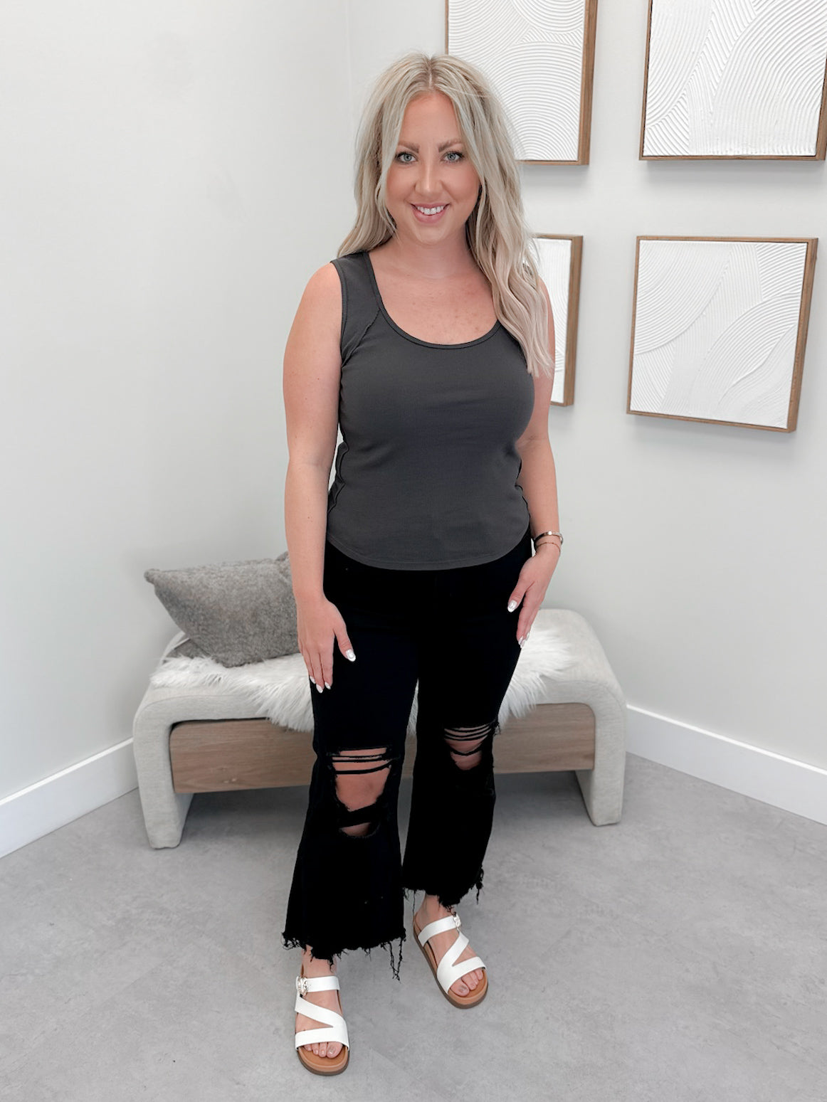 Crowley Tank in Grey