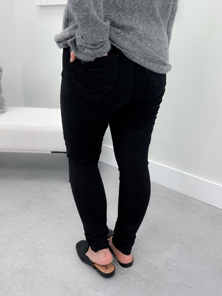 Twila Pull On Jeggings in Black by Judy Blue