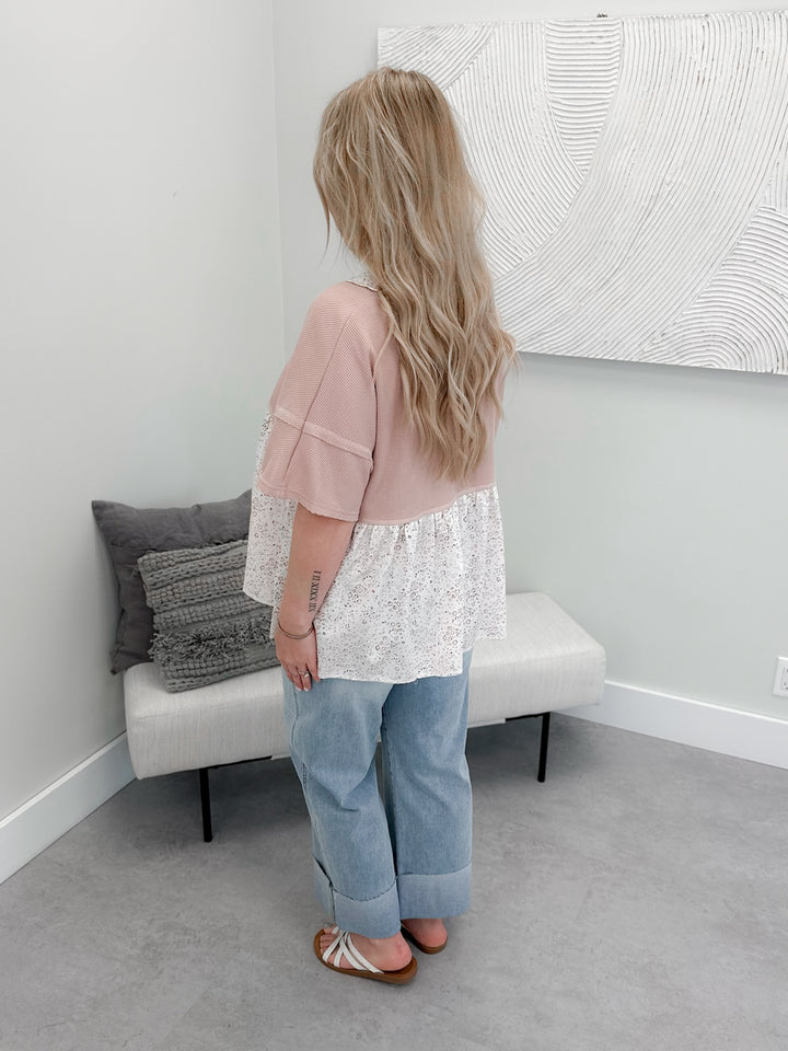 Pasley Babydoll Top in Blush