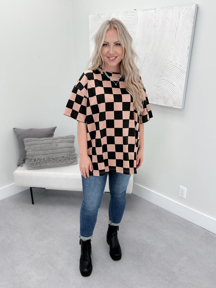 Checkmate Boyfriend Tee by Ampersand Ave