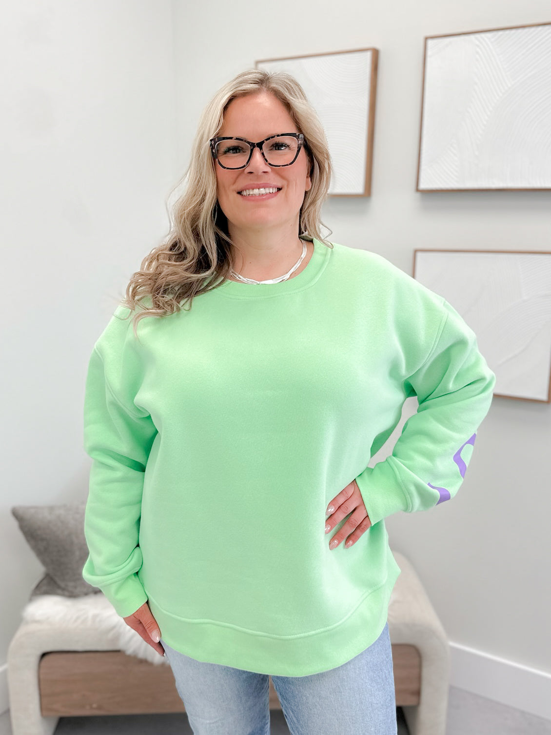 Love Yourself Pullover in Mint