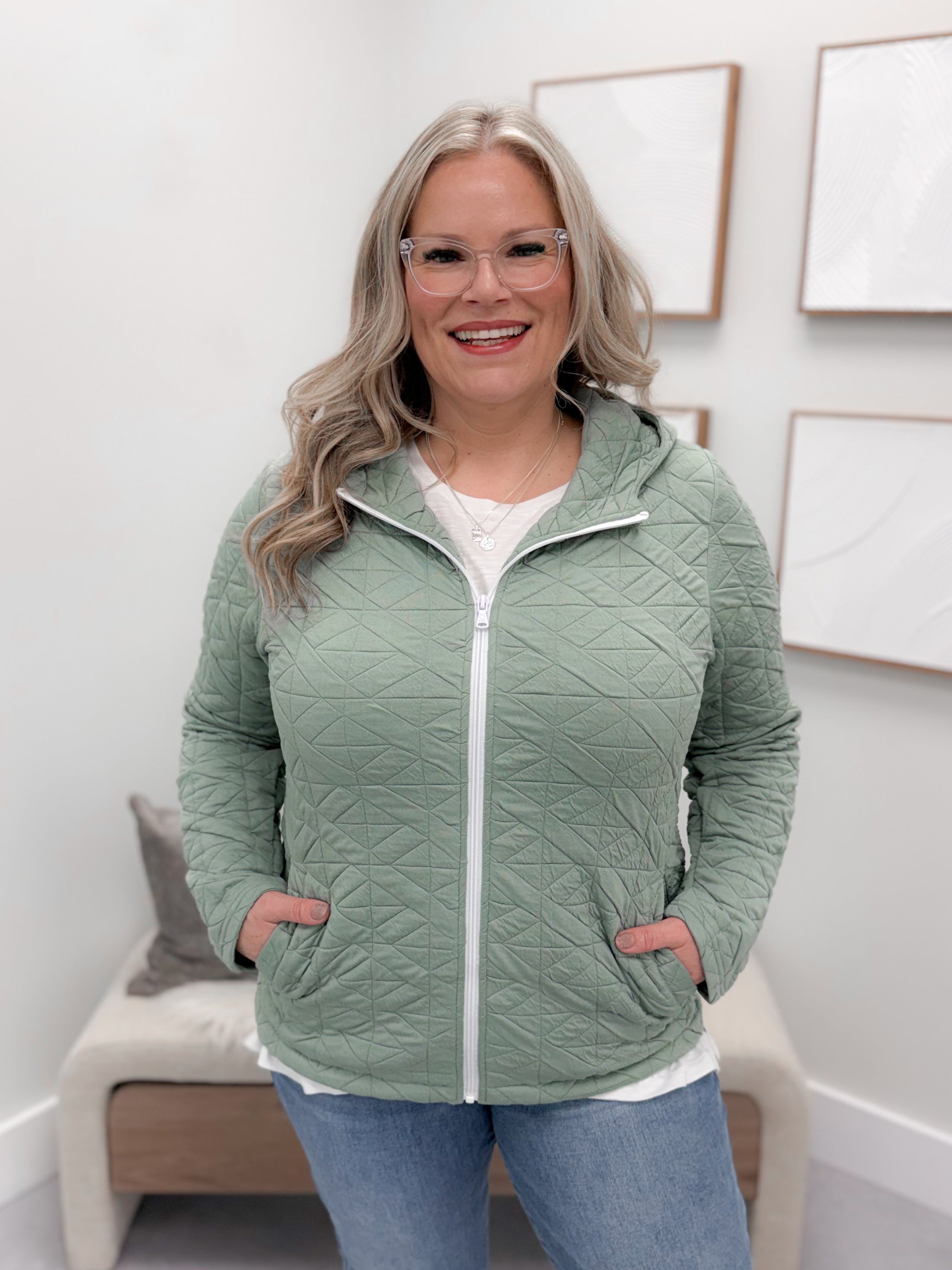 Veda Fullzip Hoodie in Sage