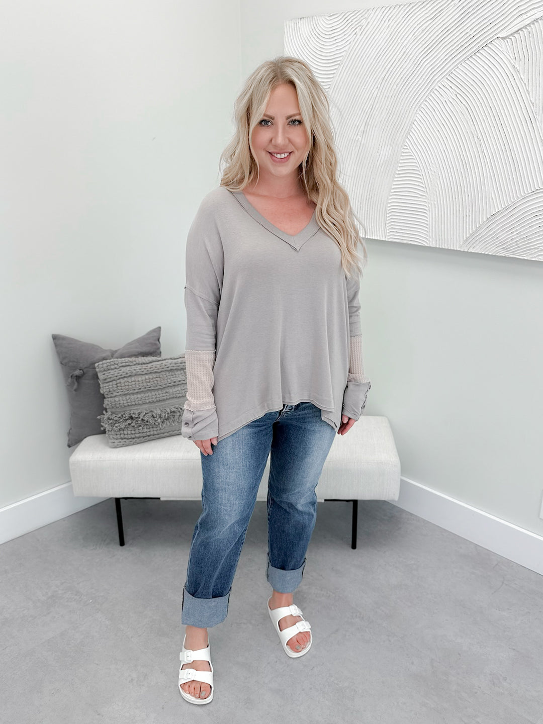 Emma Long Sleeve in Greige