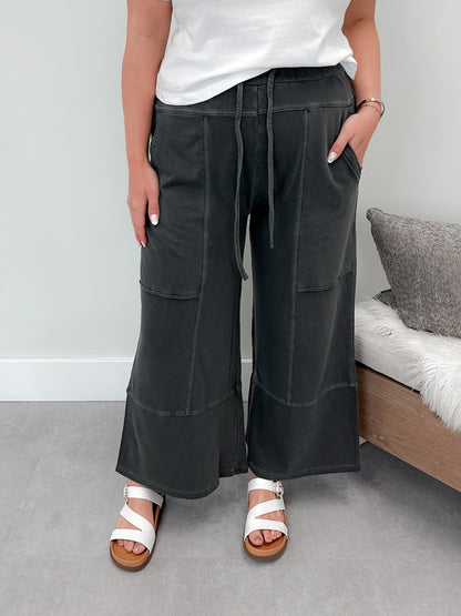 Chill Comfy Pants in Washed Black