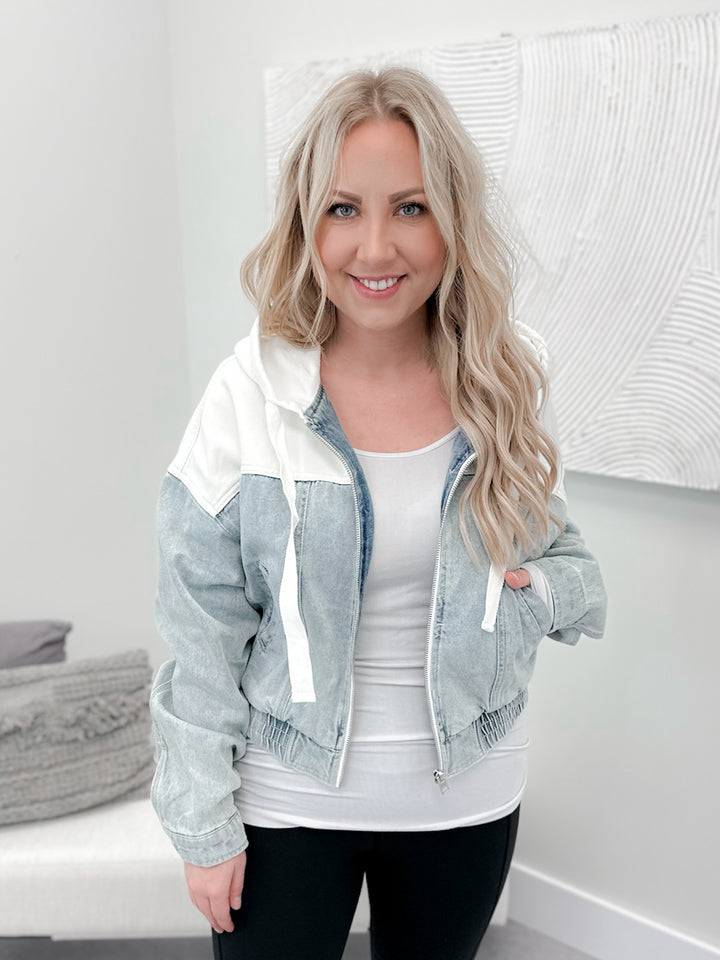 Sidney Bomber Jacket in Denim