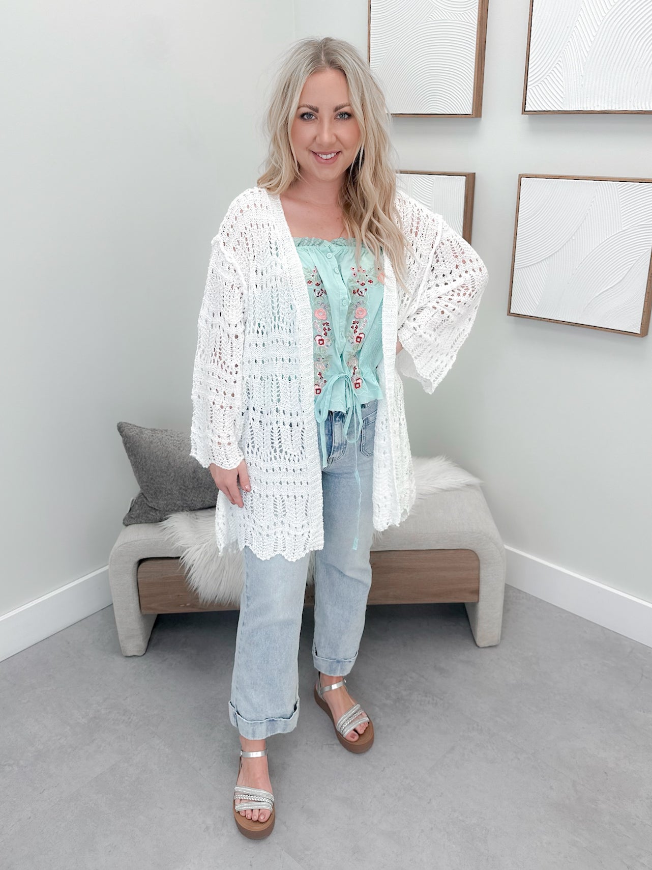 Opal Cardigan in Coconut by Pol