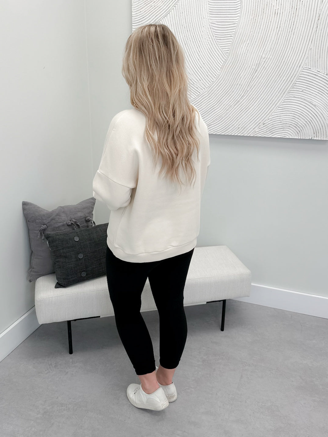 Happy Holidays Pullover in Birch