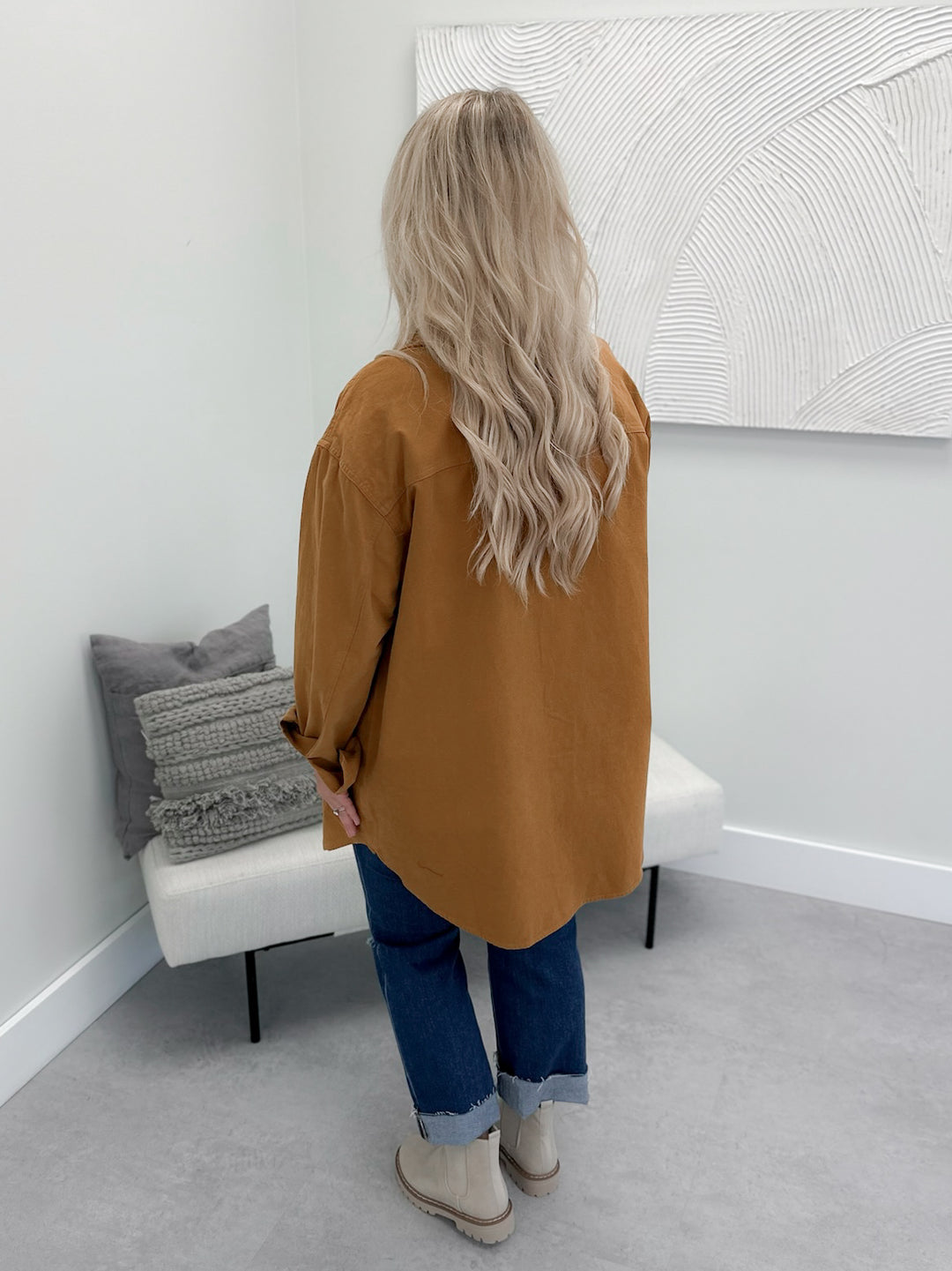 Hartlen Shacket in Mustard