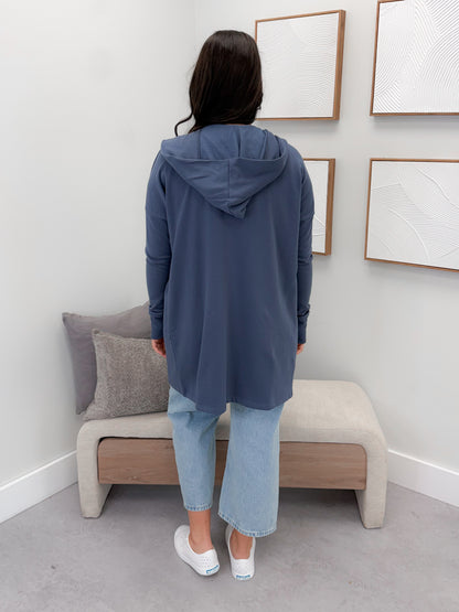 726 Hooded Cardigan in Dark Waters by Twenty Nine the Label