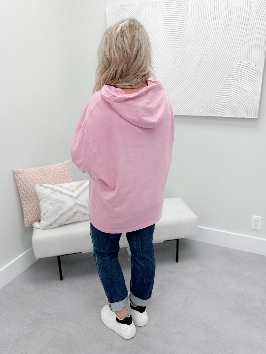 Classic Hoodie in Rose Pink