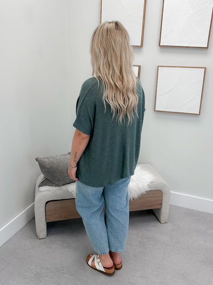 Summer Knit Tee in Spruce