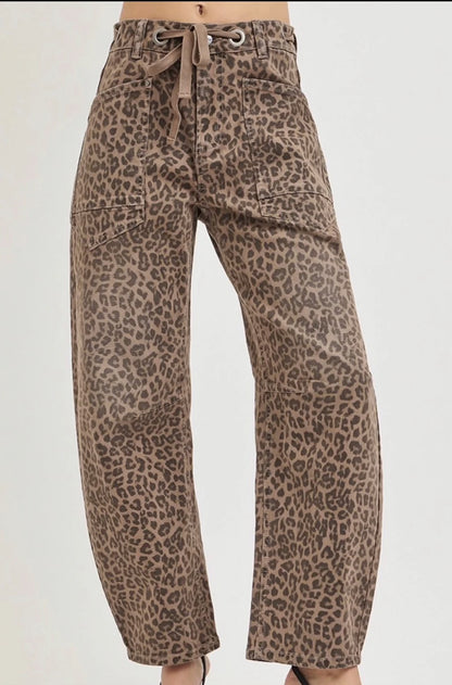 Rio Barrel Pant in Leopard by Risen
