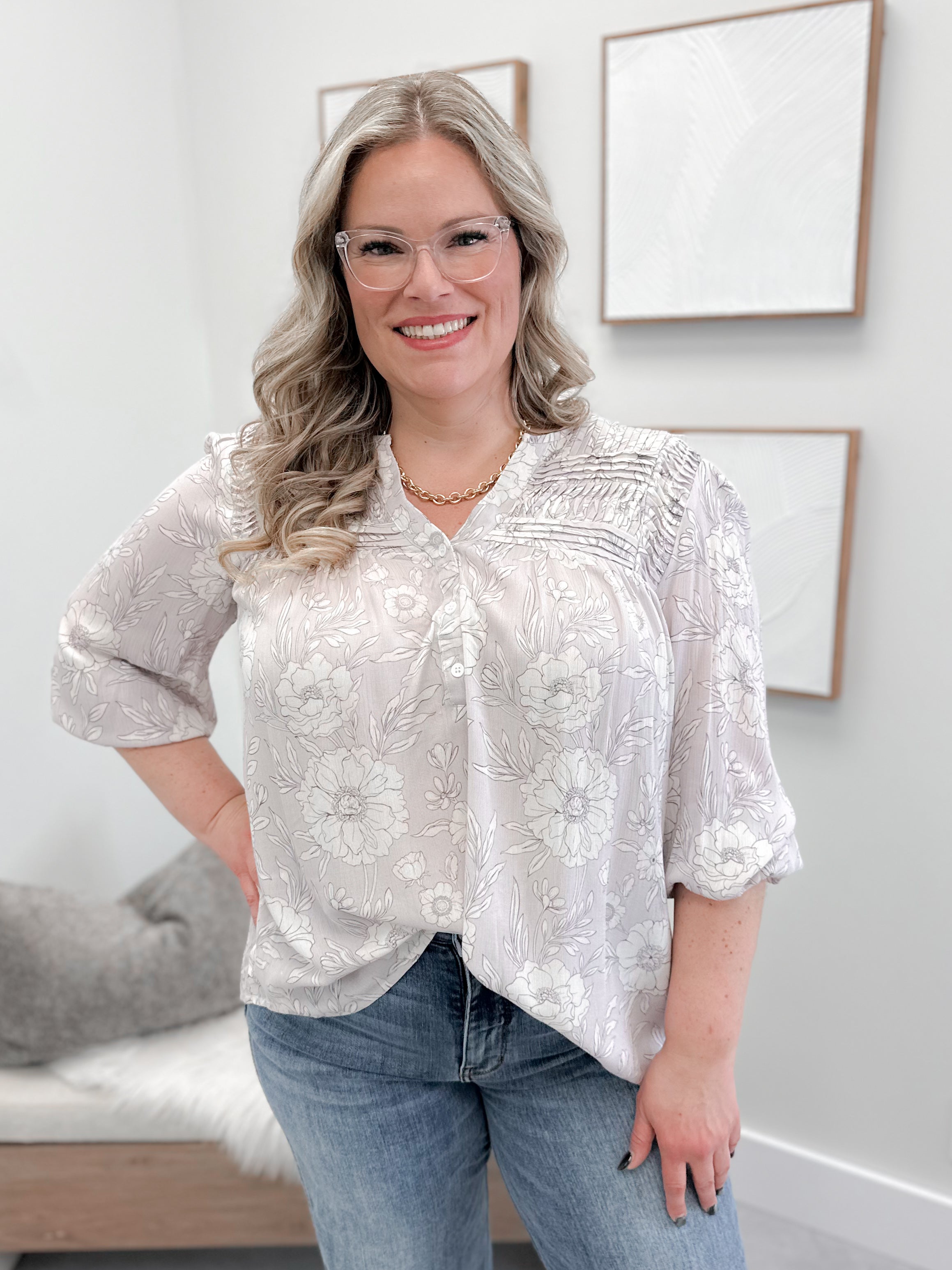 Micah Blouse in Pale Lilac