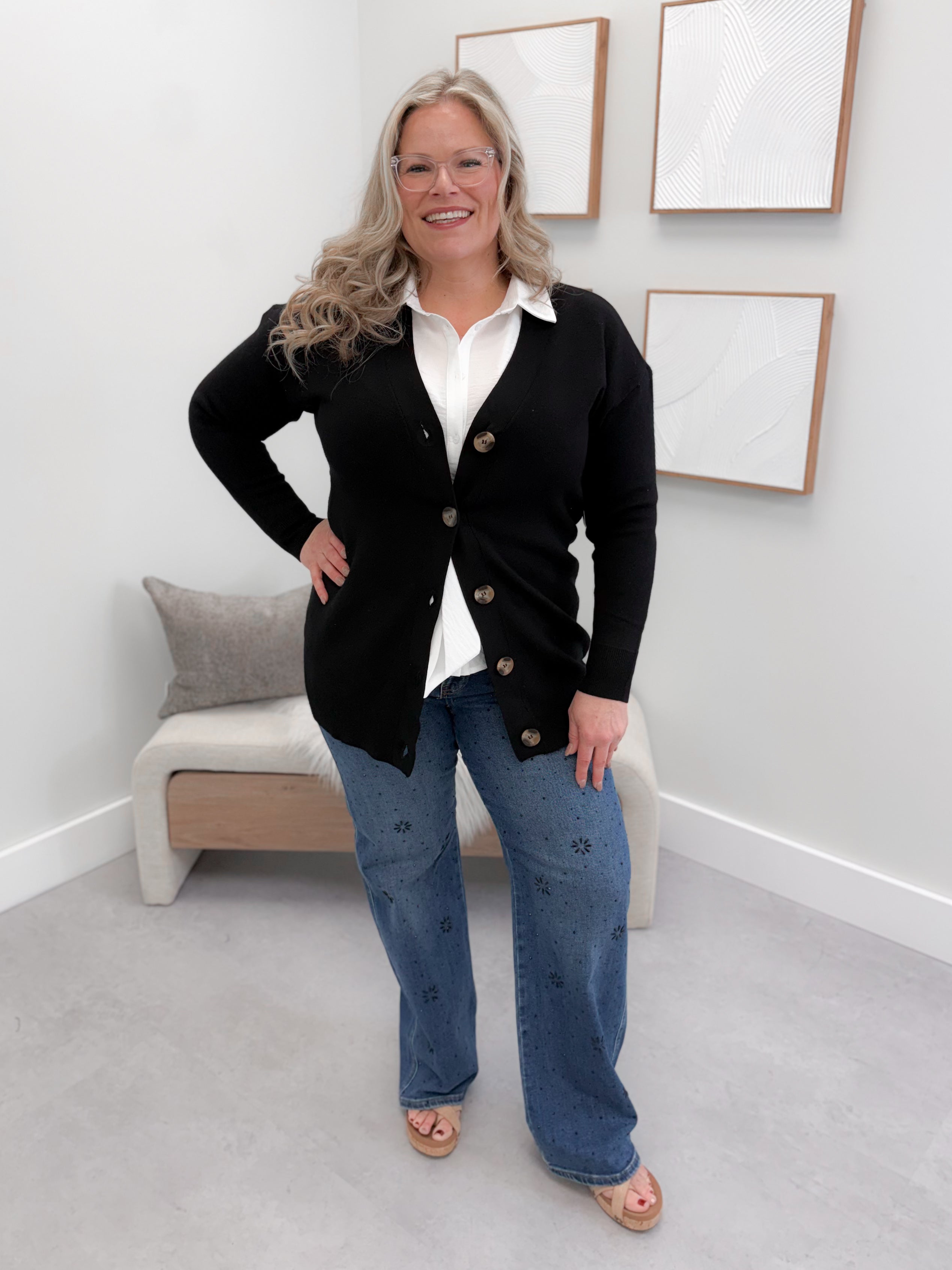 Jolt Cardigan in Black