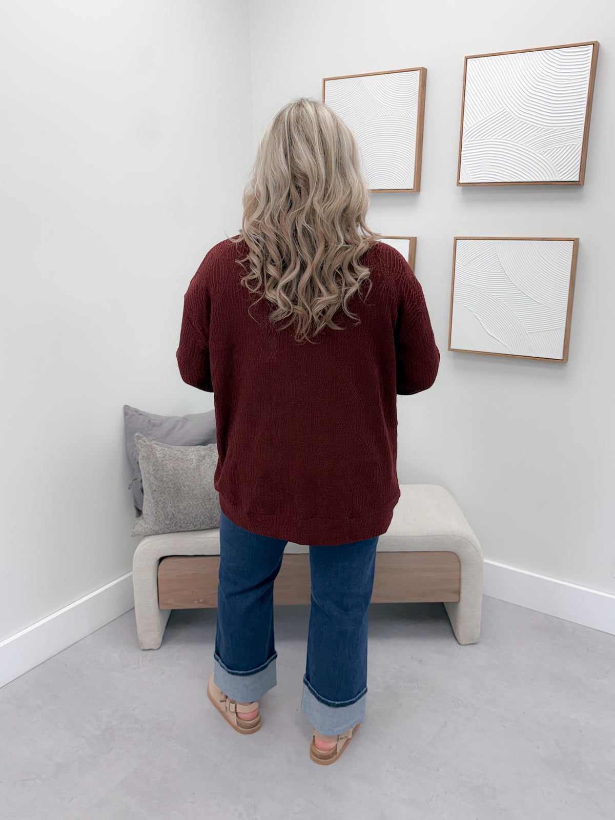 Quinn Cardigan in WIne