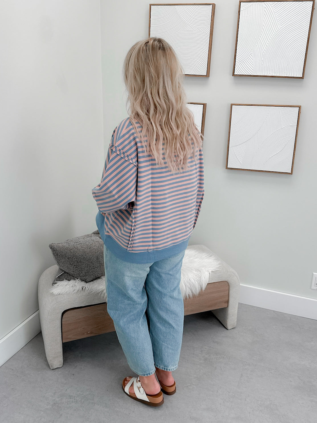 Hartley Pullover in Blue Stripe