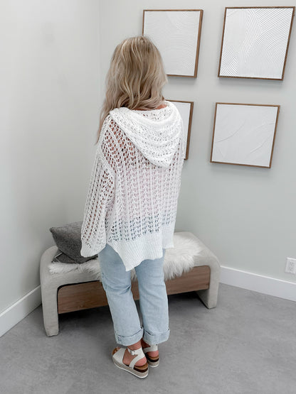 Summer Slouchy Hoodie in Coconut