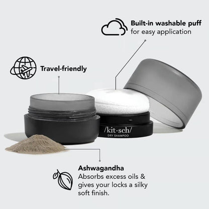 Volumizing Rice Protein Dry Shampoo in Dark Tinted Powder by Kitsch