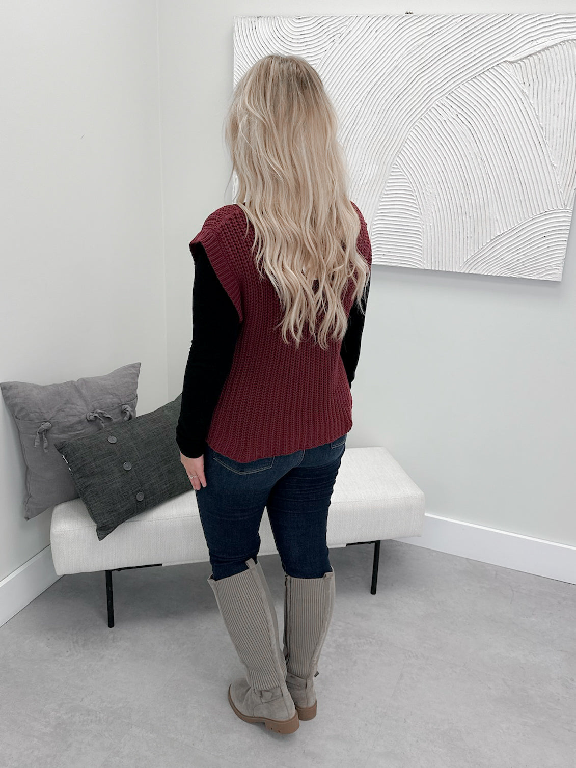 Kinsley Sweater in Burgundy