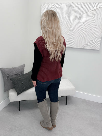 Kinsley Sweater in Burgundy