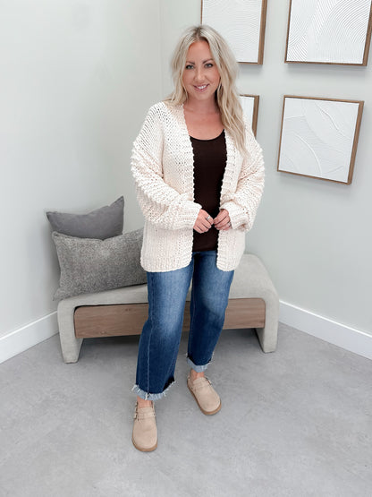 Andi Heart Cardigan in Blush