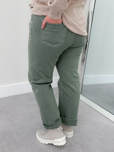 Daniela Dusty Olive High Rise Jeans by KanCan