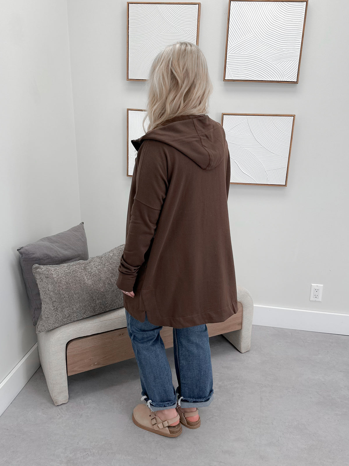 221 Full Zip Hoodie in Chocolate