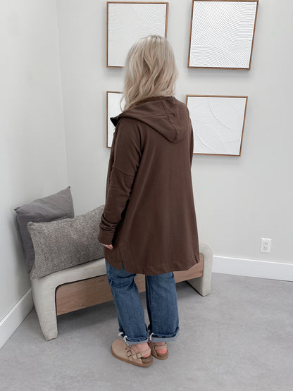 221 Full Zip Hoodie in Chocolate