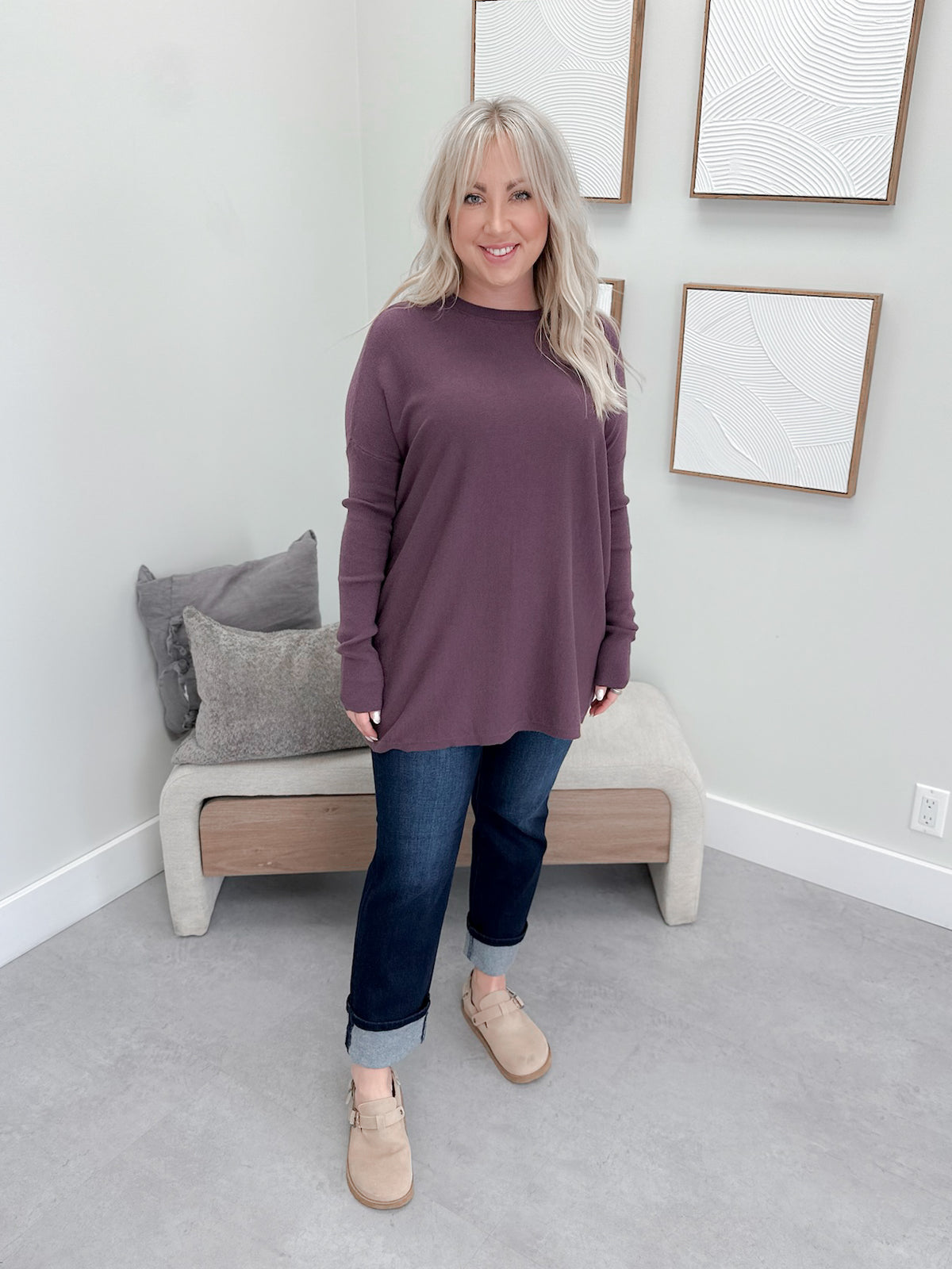 404 Sweater in Plum by Twenty Nine the Label