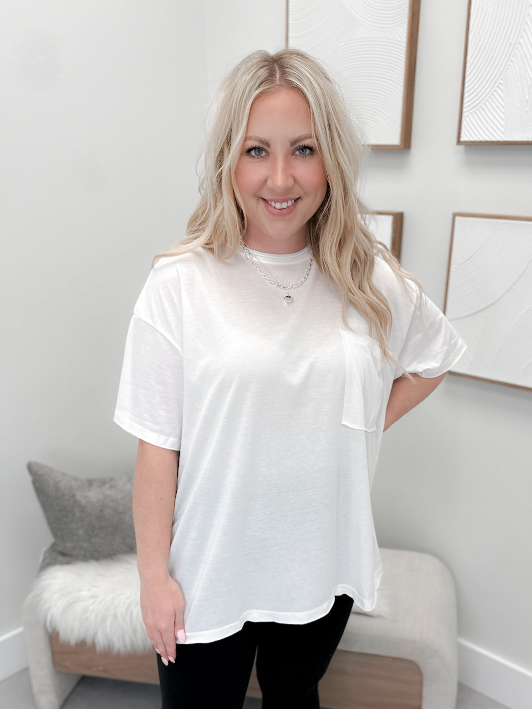 Kennedy Tee in Cloud